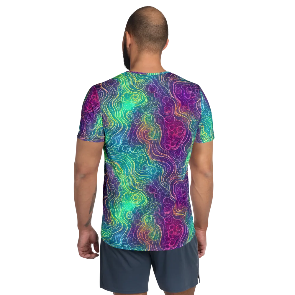 Chromatic Currents on Men's Athletic T-Shirt — Back