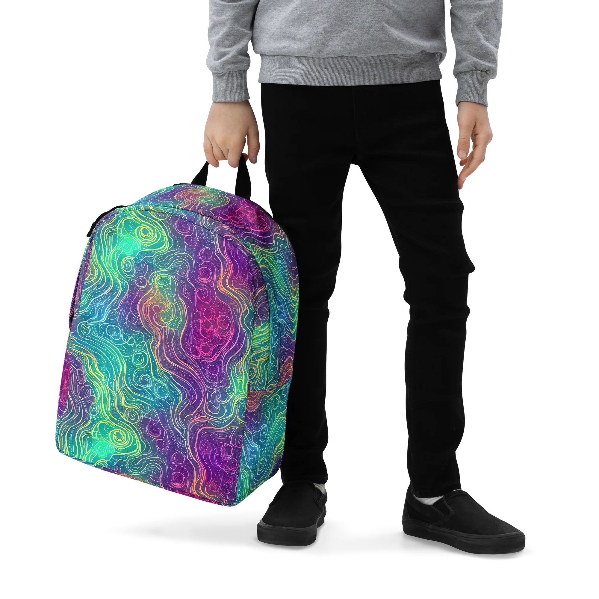 Chromatic Currents on Minimalist Backpack — Zoomed-in