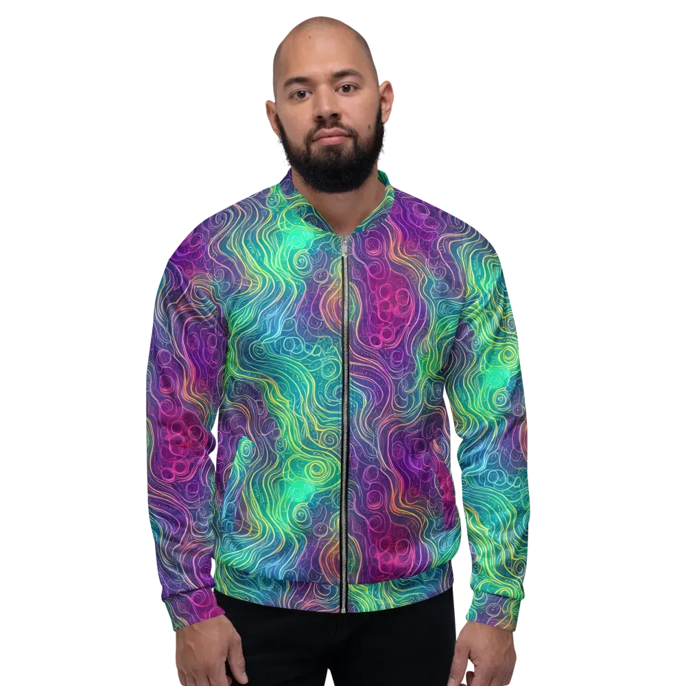 Chromatic Currents on Bomber Jacket — Front