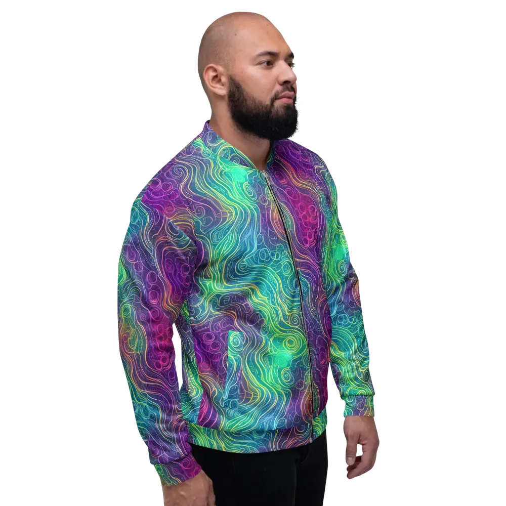 Chromatic Currents on Bomber Jacket — Right