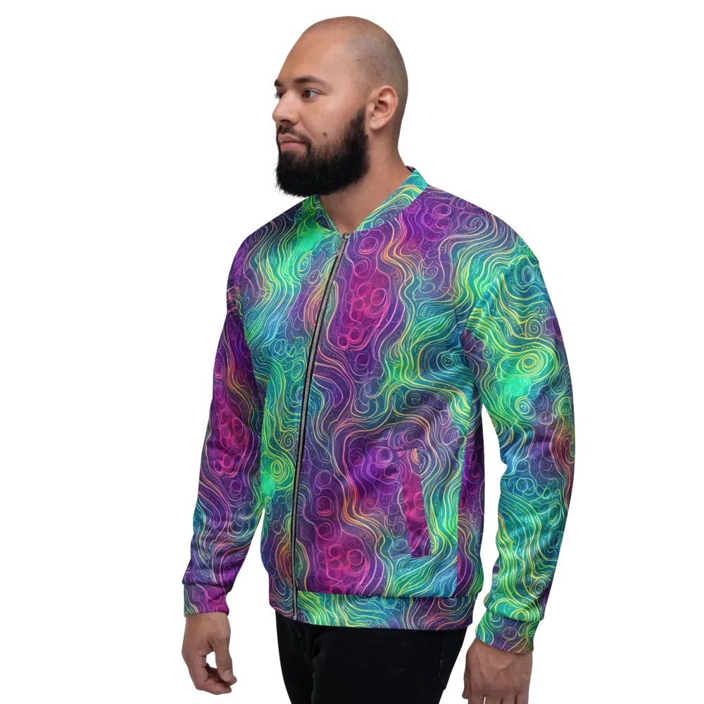 Chromatic Currents on Bomber Jacket — Left