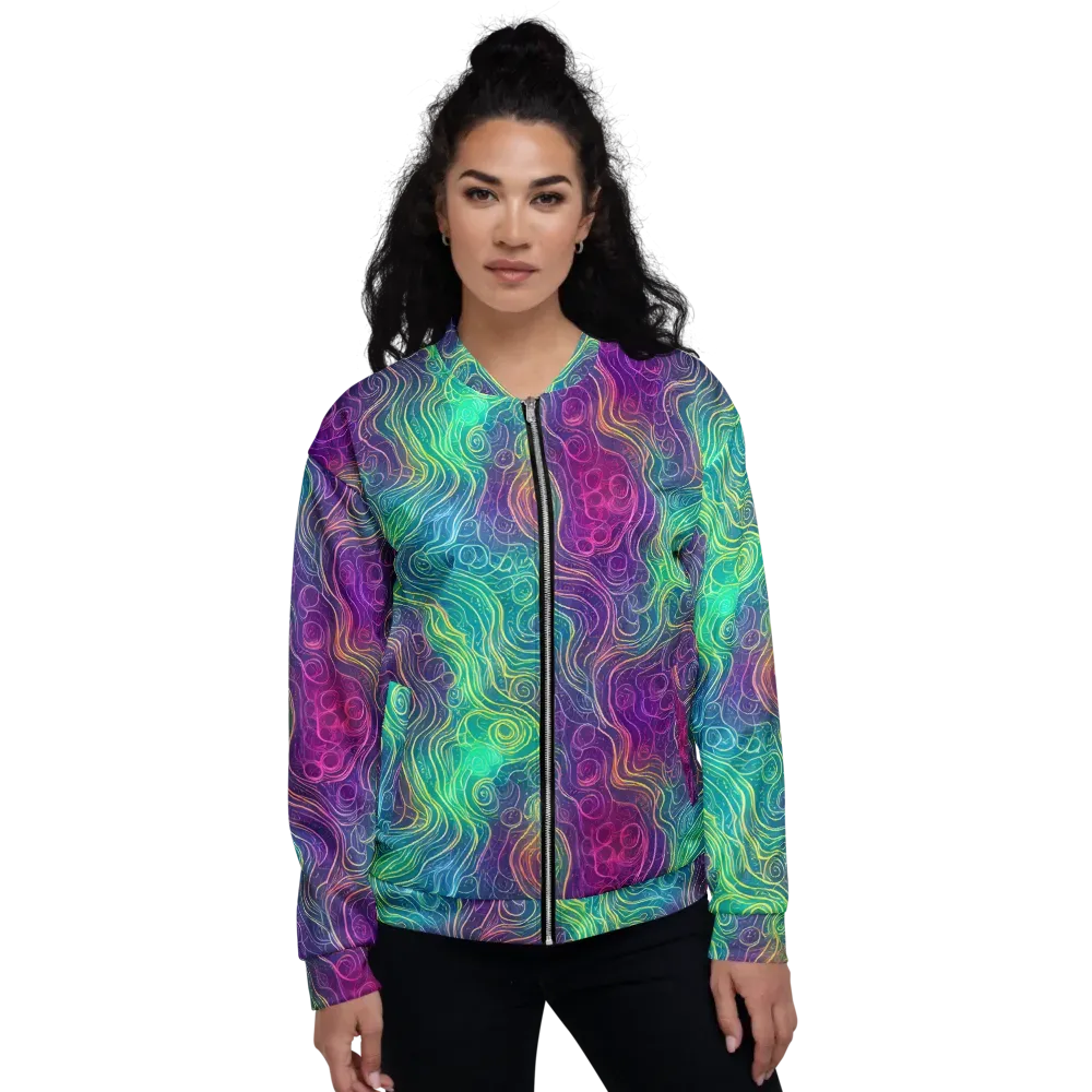 Chromatic Currents on Bomber Jacket — Front