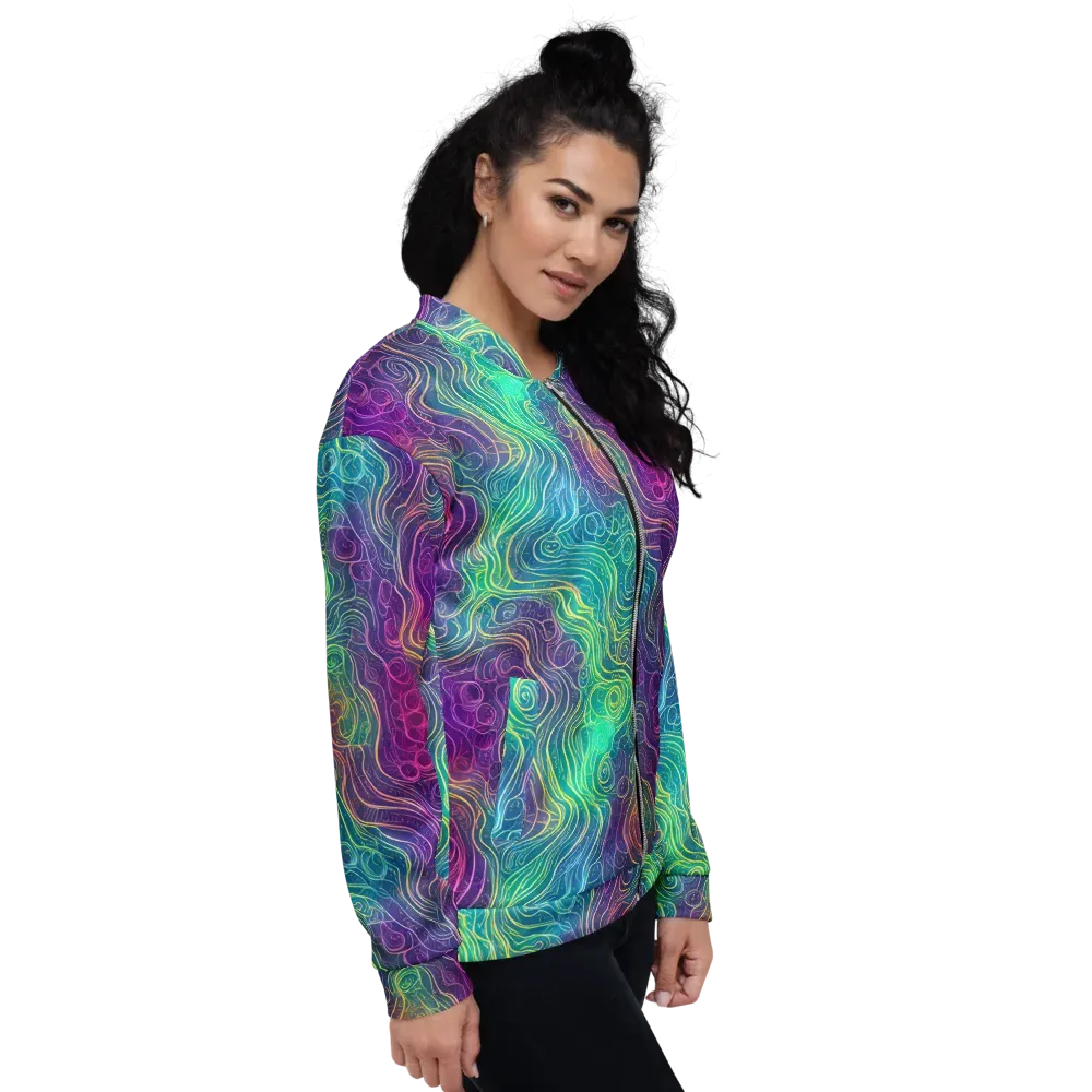 Chromatic Currents on Bomber Jacket — Right