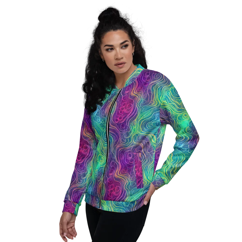 Chromatic Currents on Bomber Jacket — Left