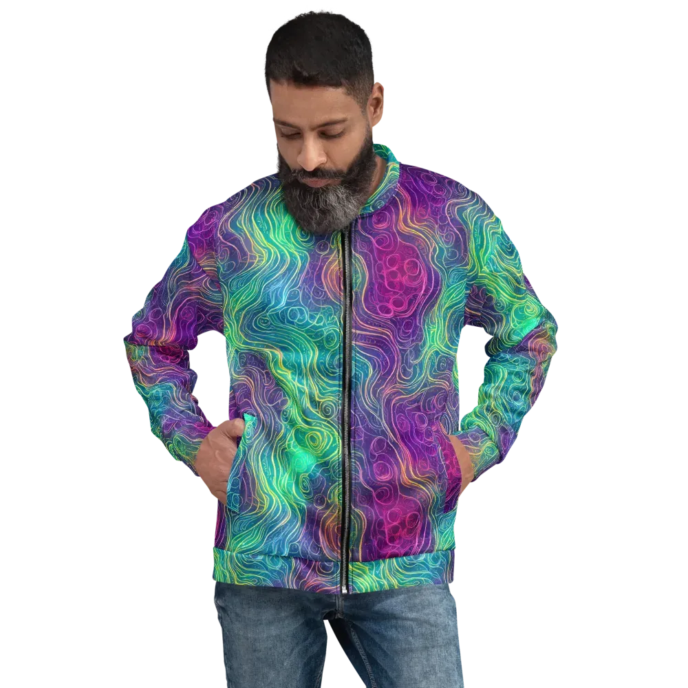 Chromatic Currents on Bomber Jacket — Front