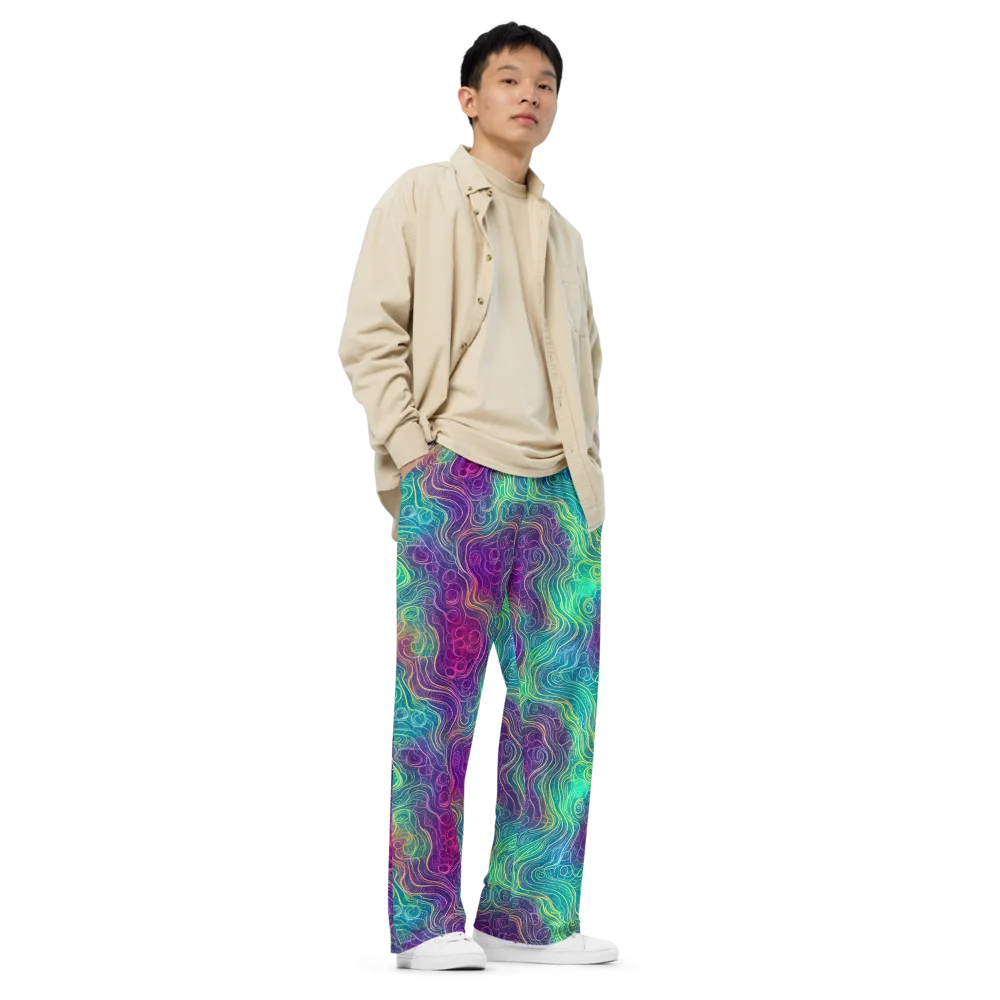 Chromatic Currents on Wide-Leg Pants — Right Front