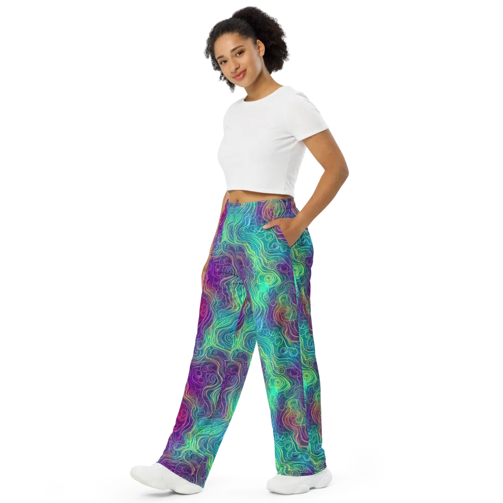 Chromatic Currents on Wide-Leg Pants — Left Front