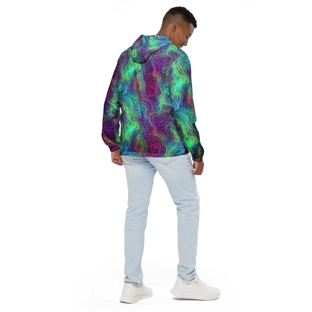 Chromatic Currents on Men's Windbreaker — Back