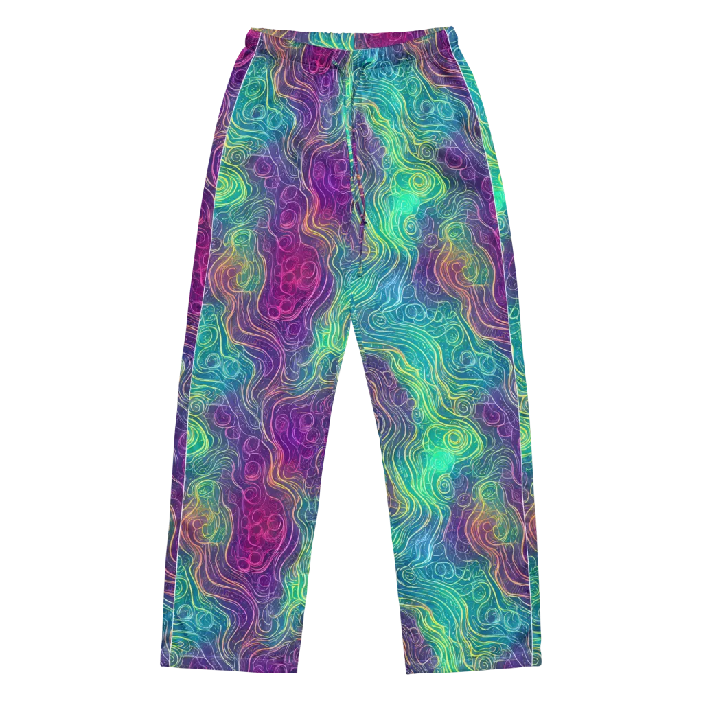 Chromatic Currents on Women's Pajama Pants — Front