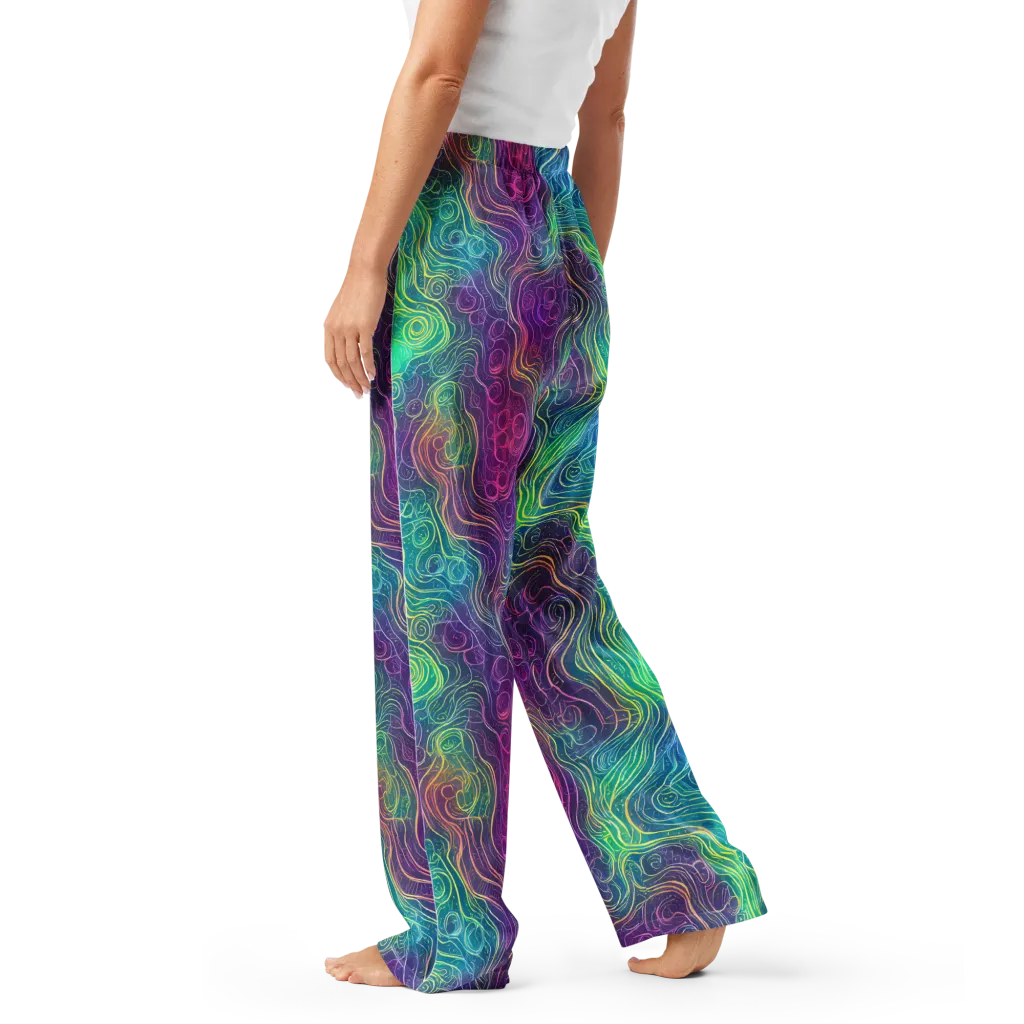 Chromatic Currents on Women's Pajama Pants — Left