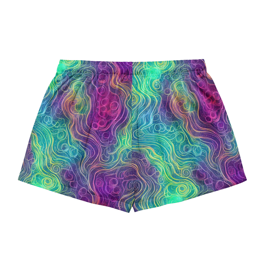 Chromatic Currents on Women's Pajama Shorts — Back