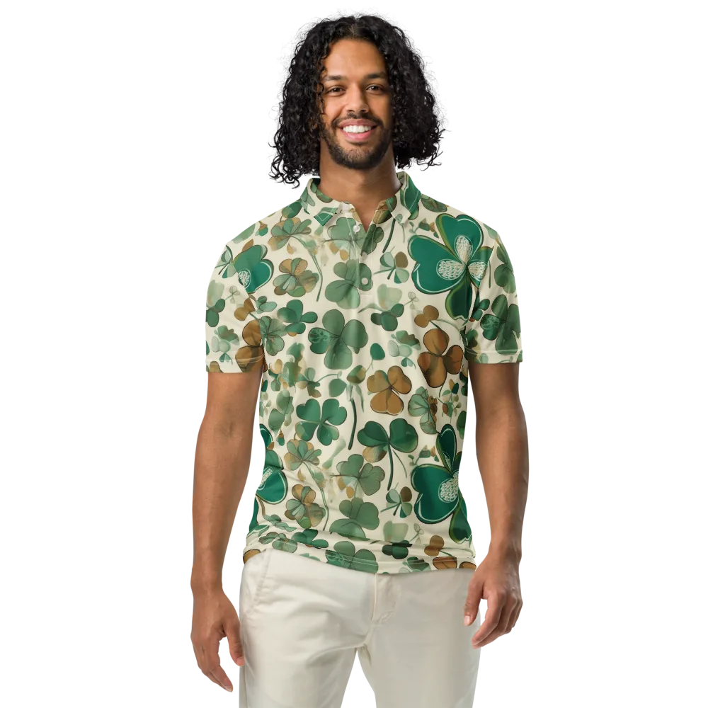 Cloverfield Reverie on Men's Slim Fit Polo Shirt — Front