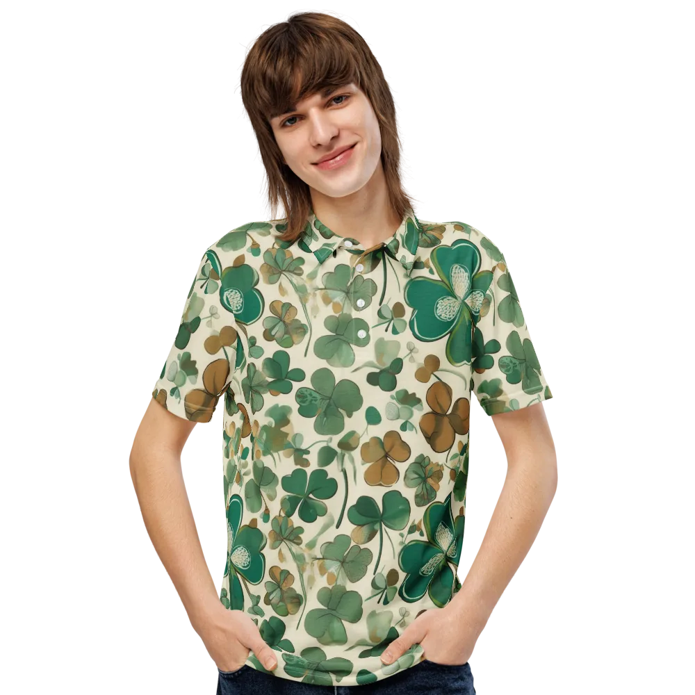Cloverfield Reverie on Men's Slim Fit Polo Shirt — Front
