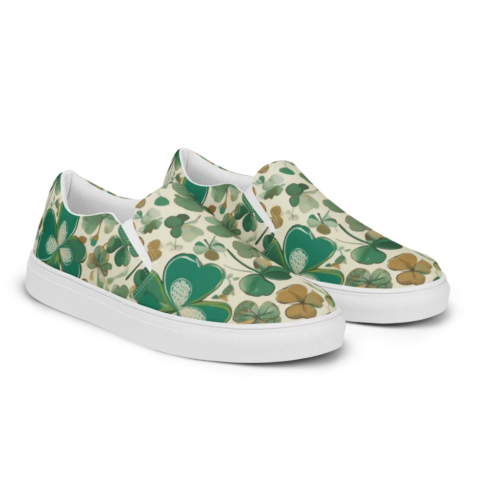Cloverfield Reverie on Men's Slip-On Canvas Shoes — Right Front