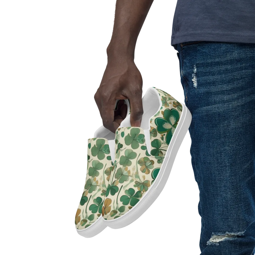 Cloverfield Reverie on Men's Slip-On Canvas Shoes — Left Front