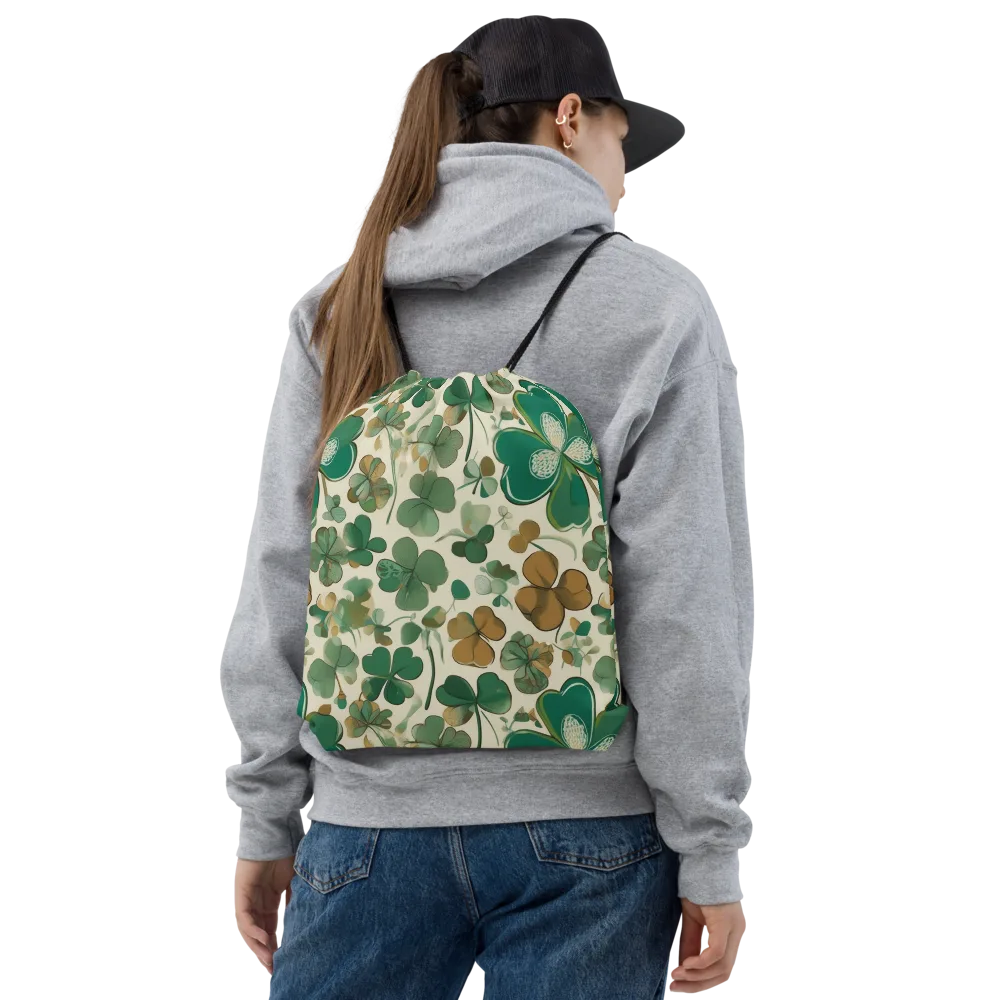 Cloverfield Reverie on Drawstring Bag — Front