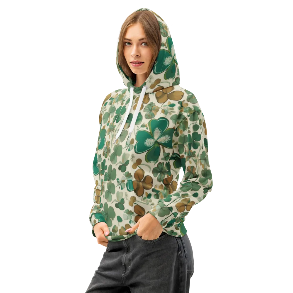Cloverfield Reverie on Cotton Hoodie — Left Front