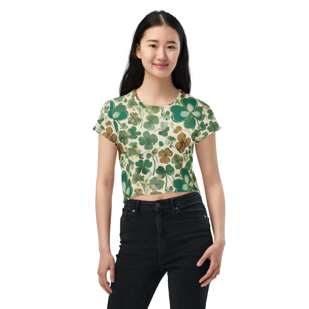 Cloverfield Reverie on Crop Tee — Front