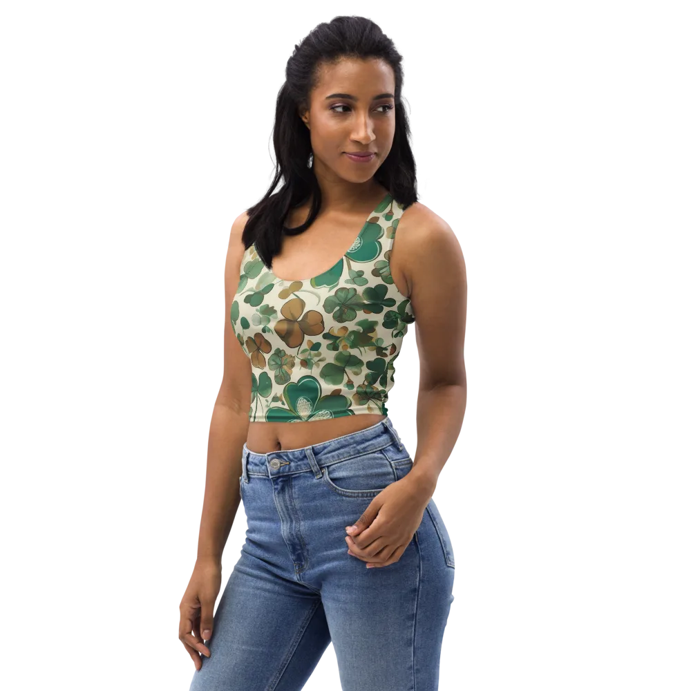 Cloverfield Reverie on Crop Top — Left Front