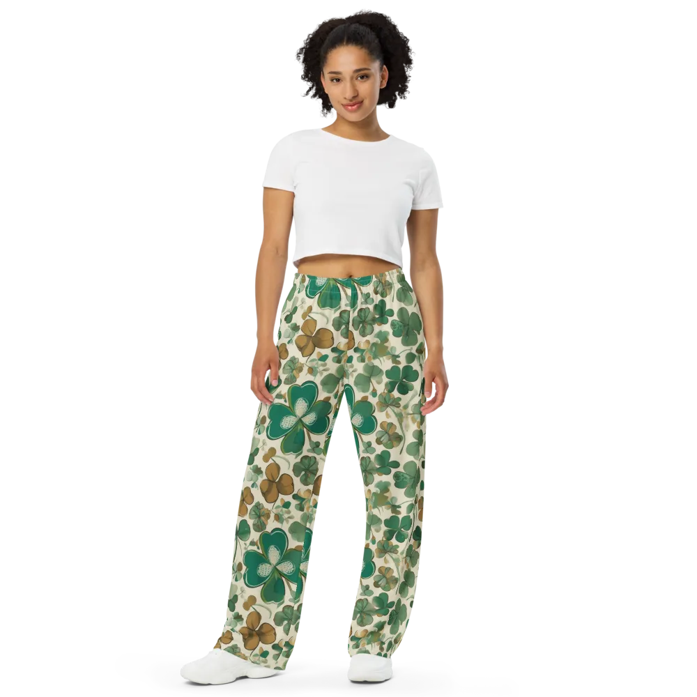 Cloverfield Reverie on Wide-Leg Pants — Front