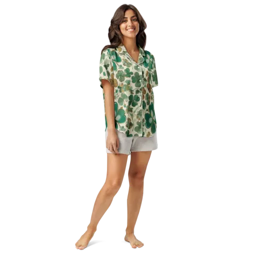 Cloverfield Reverie on a Women's Short Sleeve Pajama Top