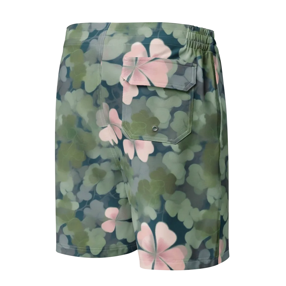 Moonlit Petal Drift on Men's Board Shorts — Back