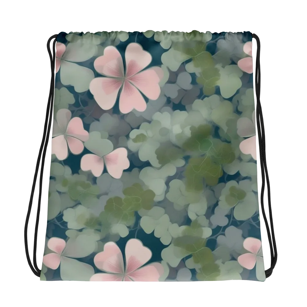 Moonlit Petal Drift on Drawstring Bag — Photo