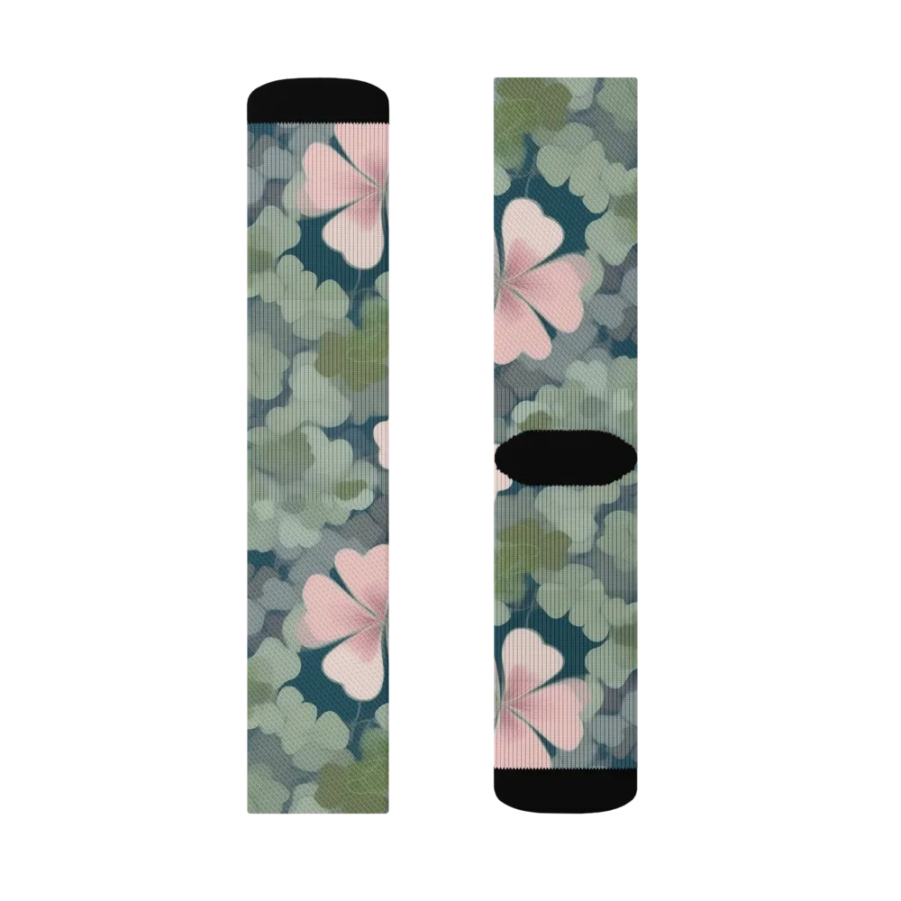 Moonlit Petal Drift on Socks — Right Sock