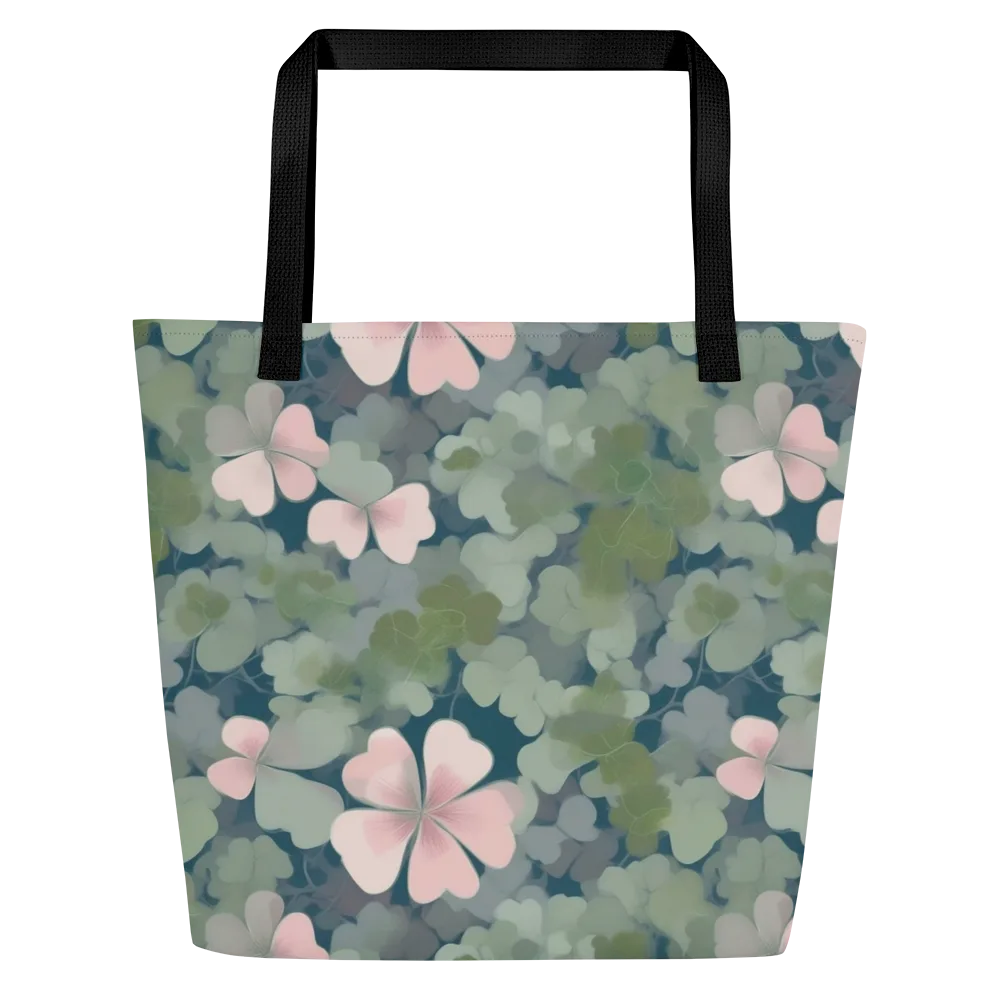 Moonlit Petal Drift on Large Tote Bag W/ Pocket — Front