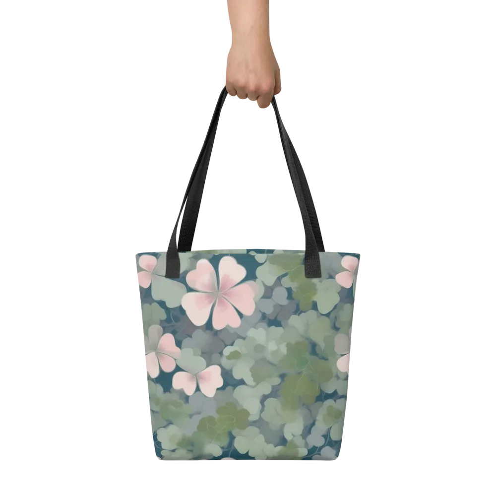 Moonlit Petal Drift on Tote Bag — Front