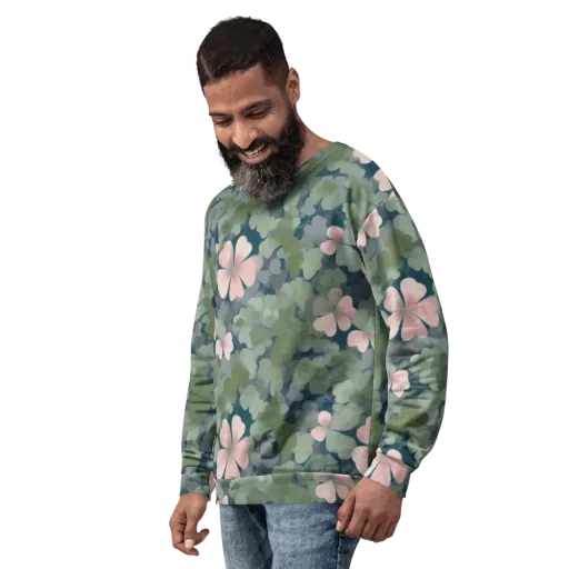 Moonlit Petal Drift on a Sweatshirt