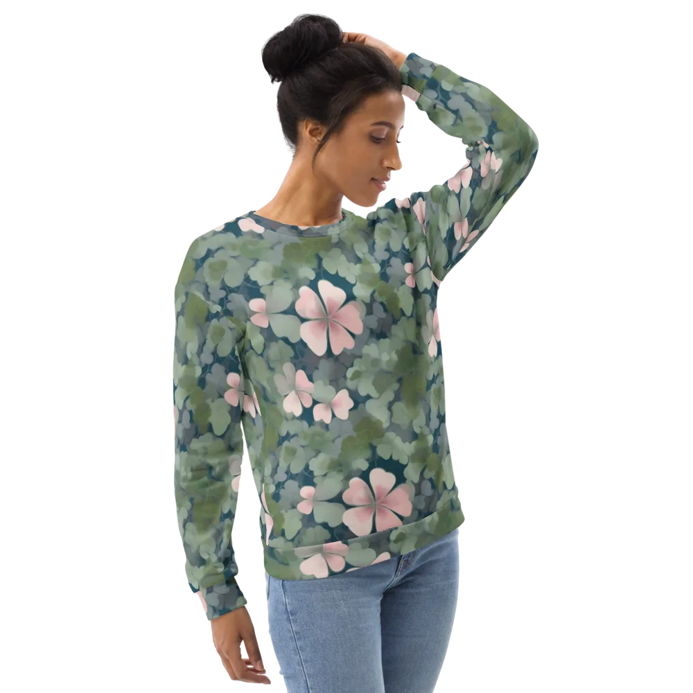Moonlit Petal Drift on Sweatshirt — Right Front