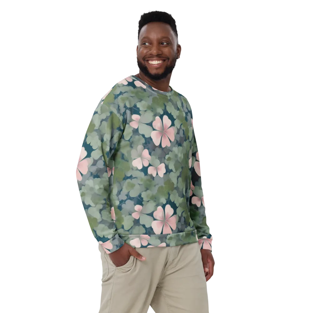 Moonlit Petal Drift on Sweatshirt — Front
