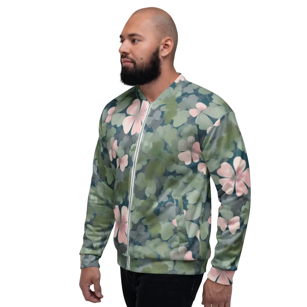 Moonlit Petal Drift on Bomber Jacket — Left