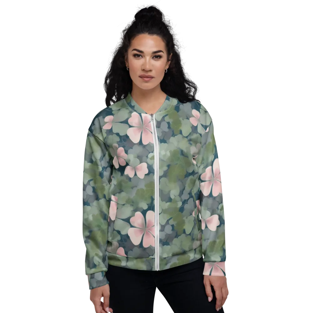 Moonlit Petal Drift on Bomber Jacket — Front