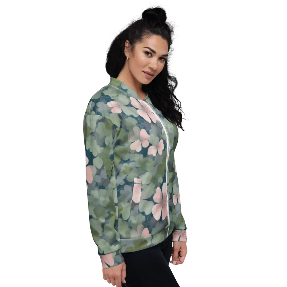 Moonlit Petal Drift on Bomber Jacket — Right