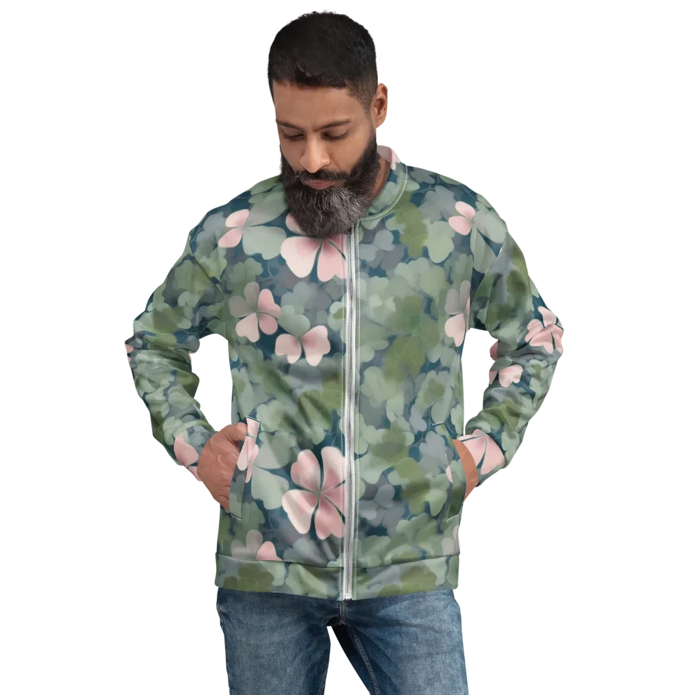 Moonlit Petal Drift on Bomber Jacket — Front