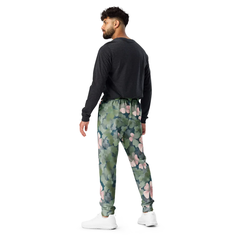 Moonlit Petal Drift on Men's Joggers — Back