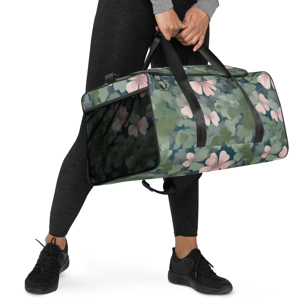 Moonlit Petal Drift on Duffle Bag — Right Front