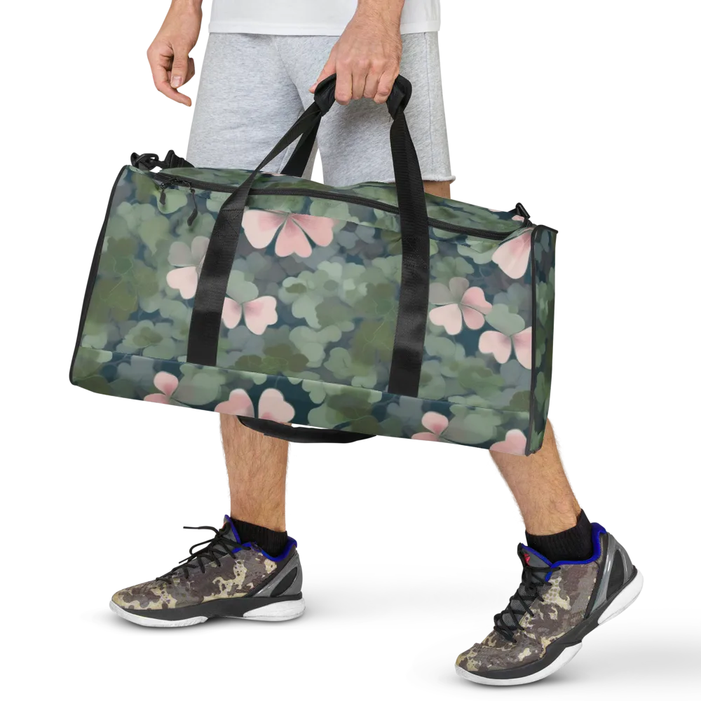 Moonlit Petal Drift on Duffle Bag — Front
