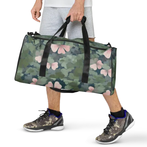 Moonlit Petal Drift on a Duffle Bag