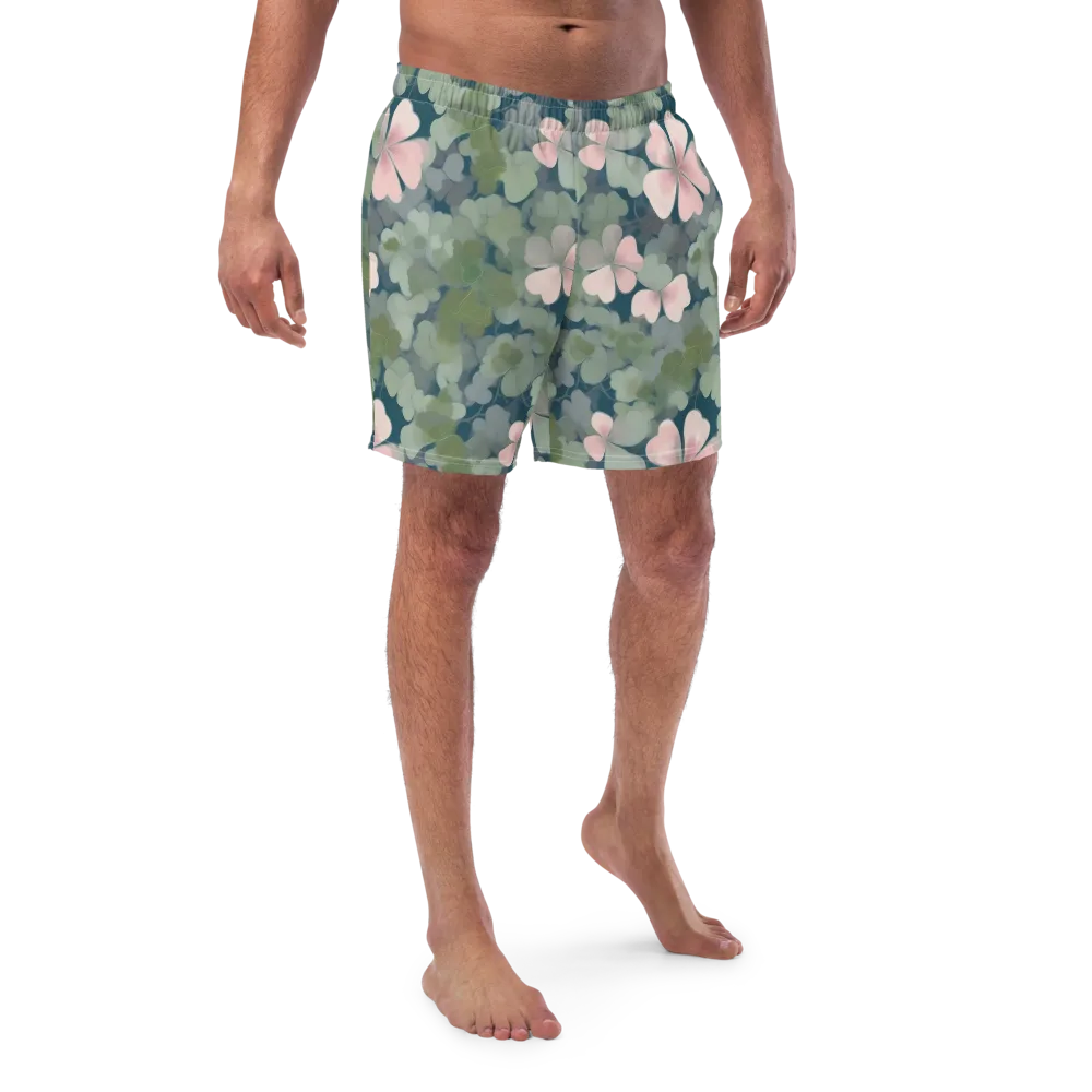Moonlit Petal Drift on Swim Trunks — Front
