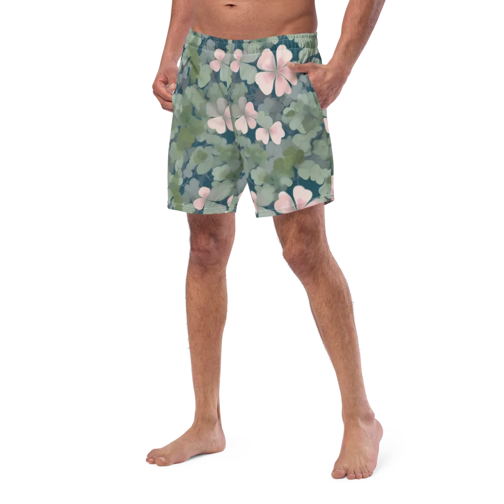 Moonlit Petal Drift on Swim Trunks — Left Front