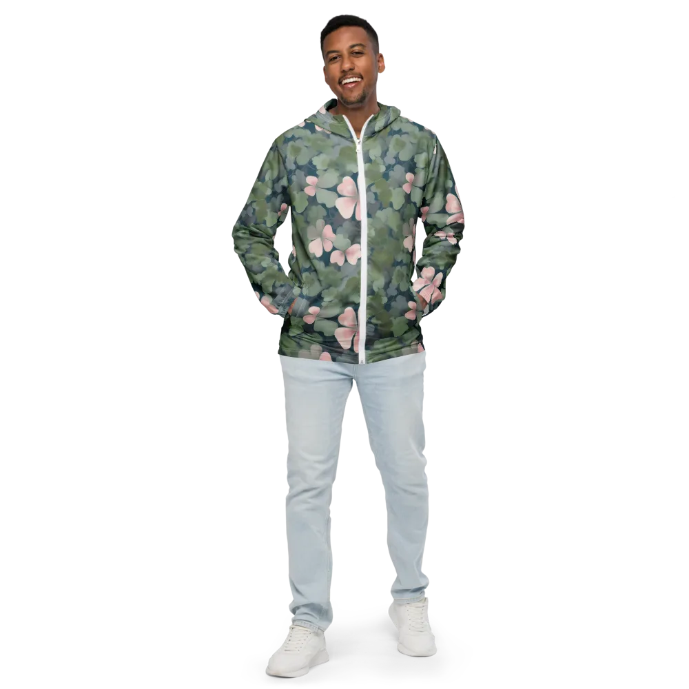 Moonlit Petal Drift on Men's Windbreaker — Front