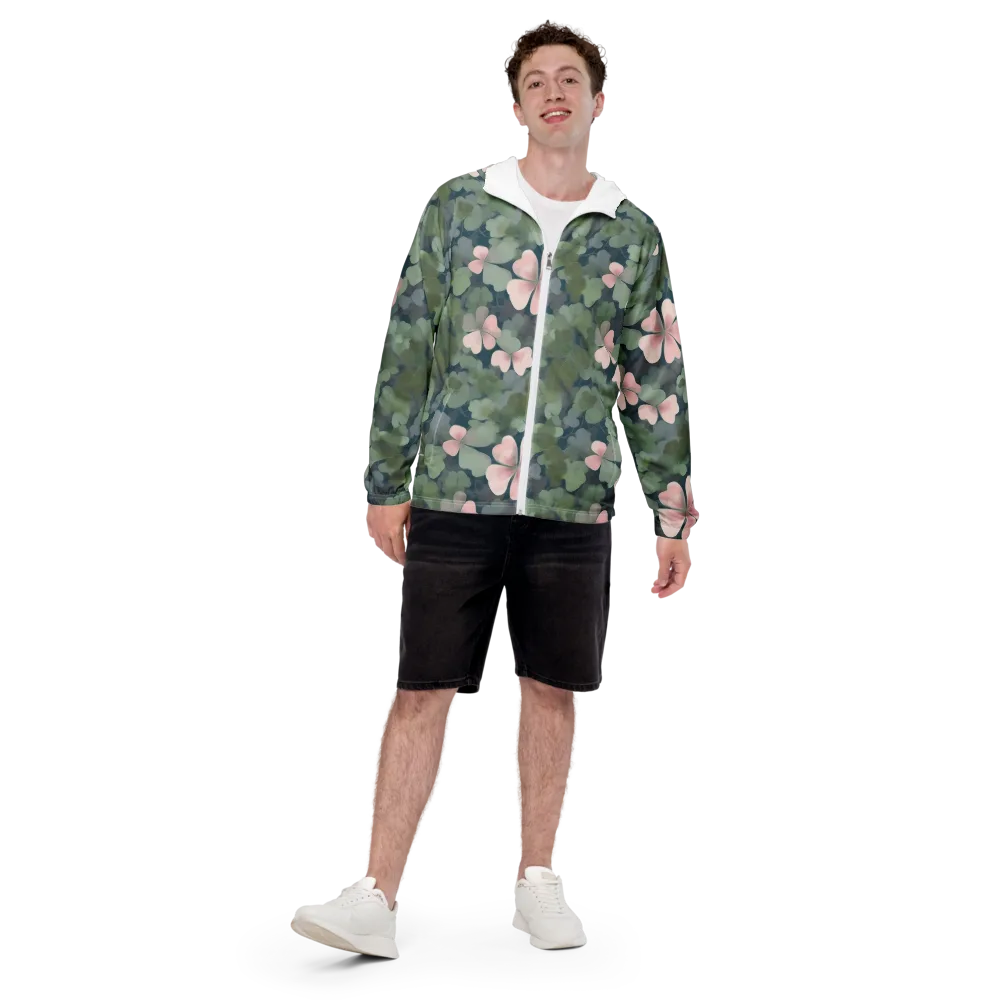 Moonlit Petal Drift on Men's Windbreaker — Front