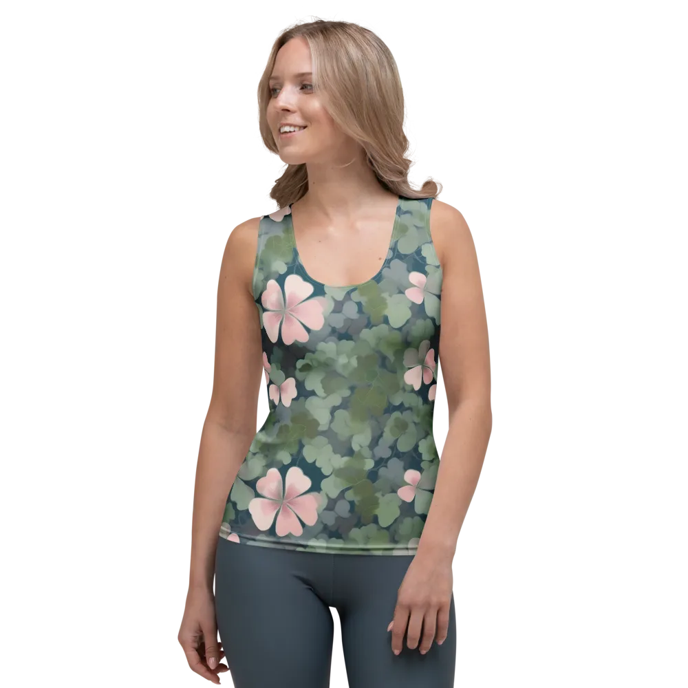 Moonlit Petal Drift on Women's Tank Top — Front