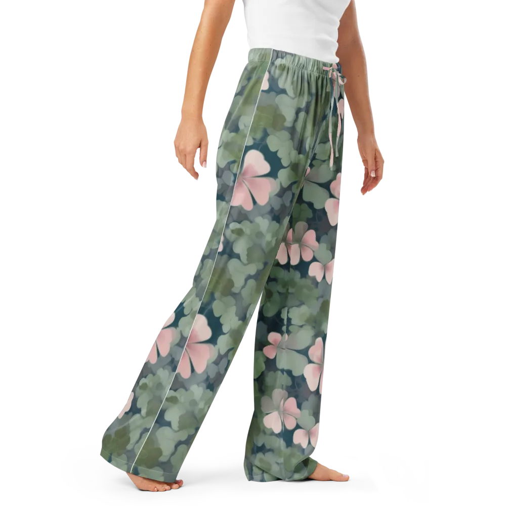 Moonlit Petal Drift on Women's Pajama Pants — Right Front