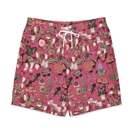 Rosebud Menagerie on a Men's Board Shorts