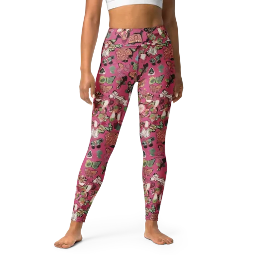 Rosebud Menagerie on a Yoga Leggings