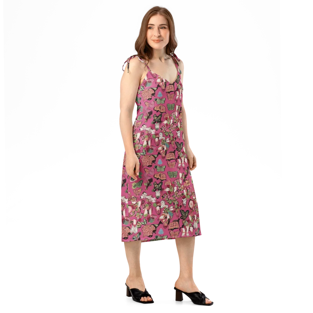 Rosebud Menagerie on Slip Dress — Right Front